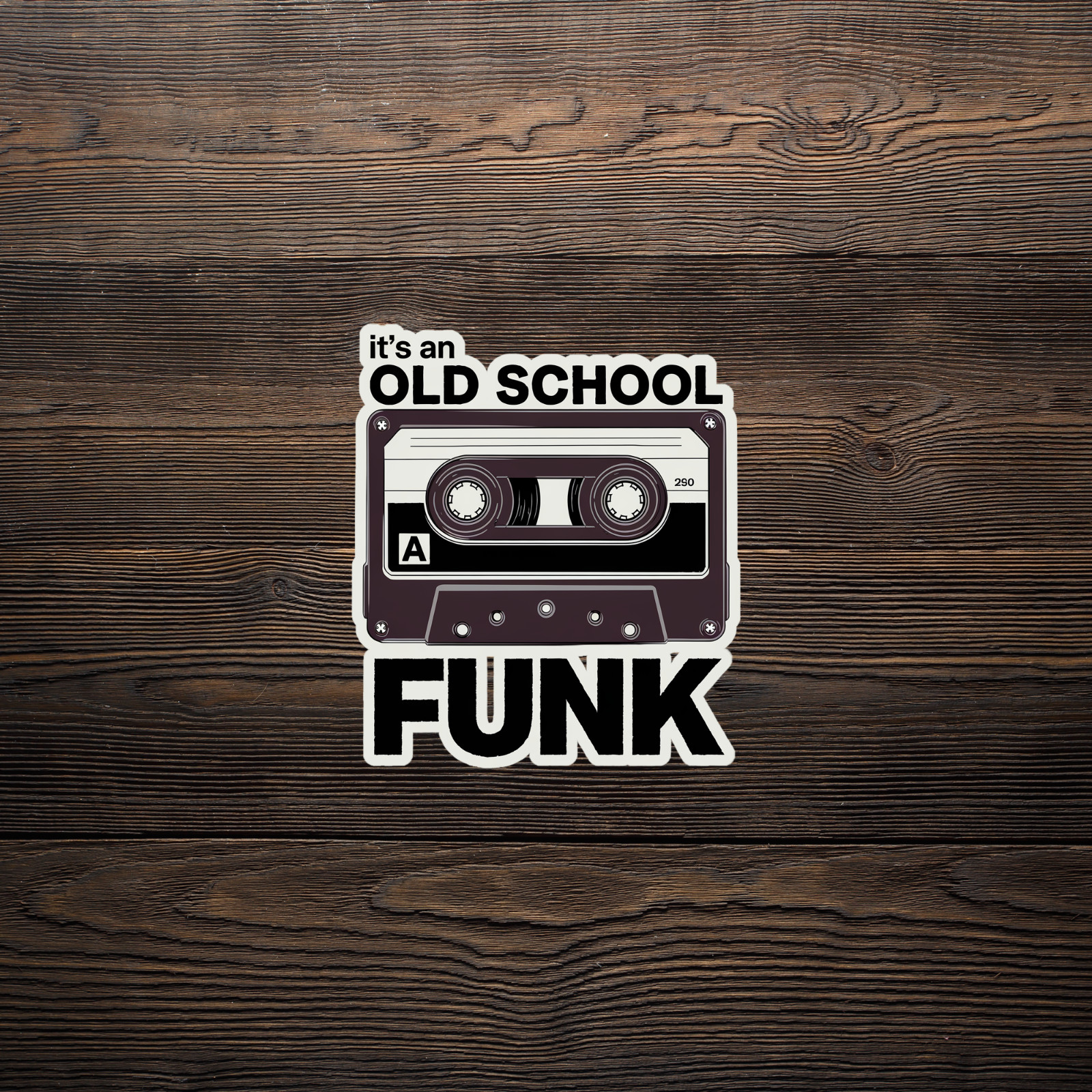 Old School Funk Cassette Tape Sticker – Retro Music Lover Gift #2734