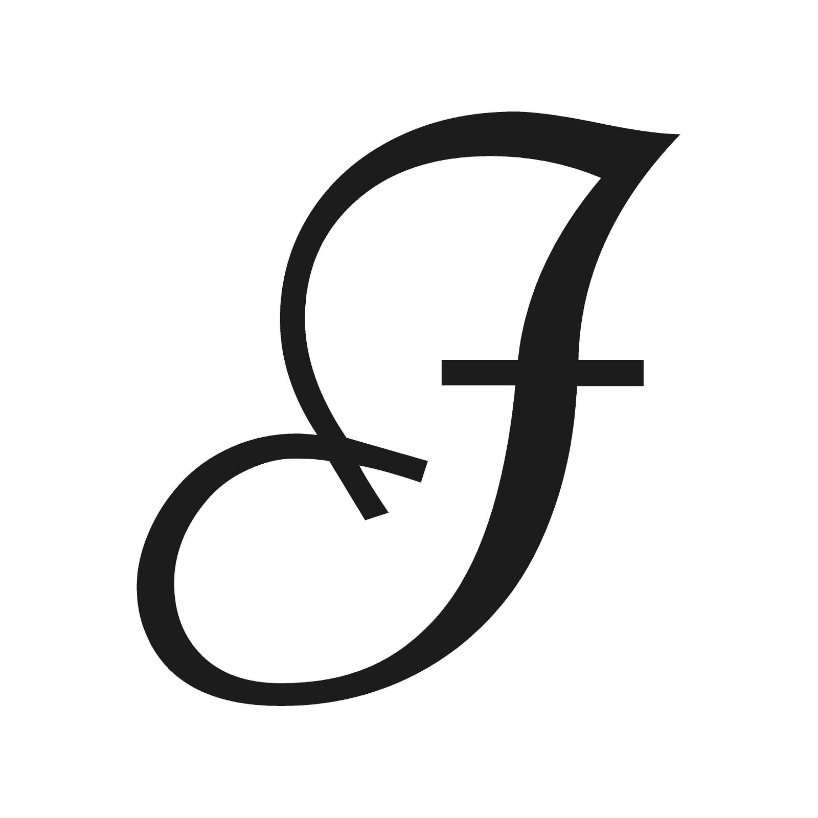 Script Letter J Initial Font Vinyl Sticker Decal Monogram Elegant