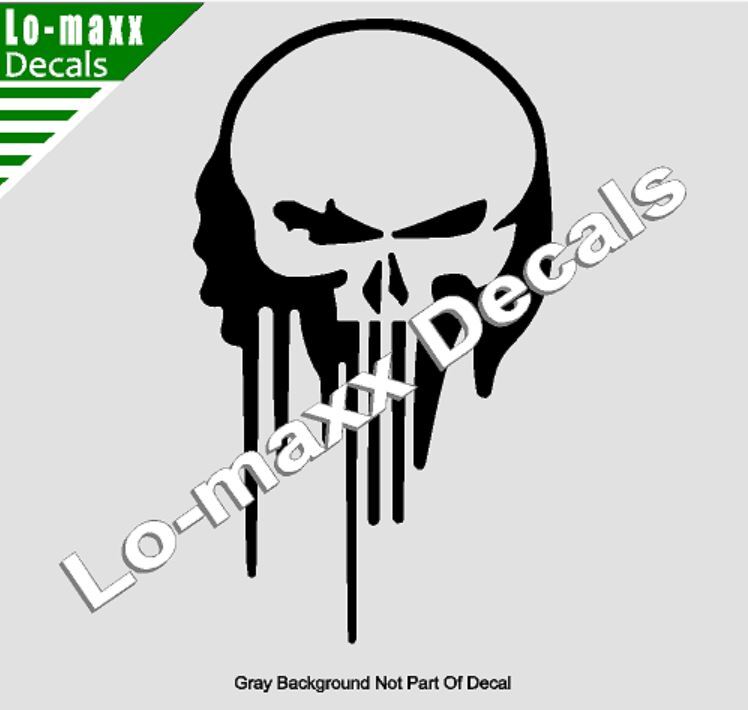 Punisher Skull Death Head Graffiti Art High Performance Die Cut Vinyl Decal