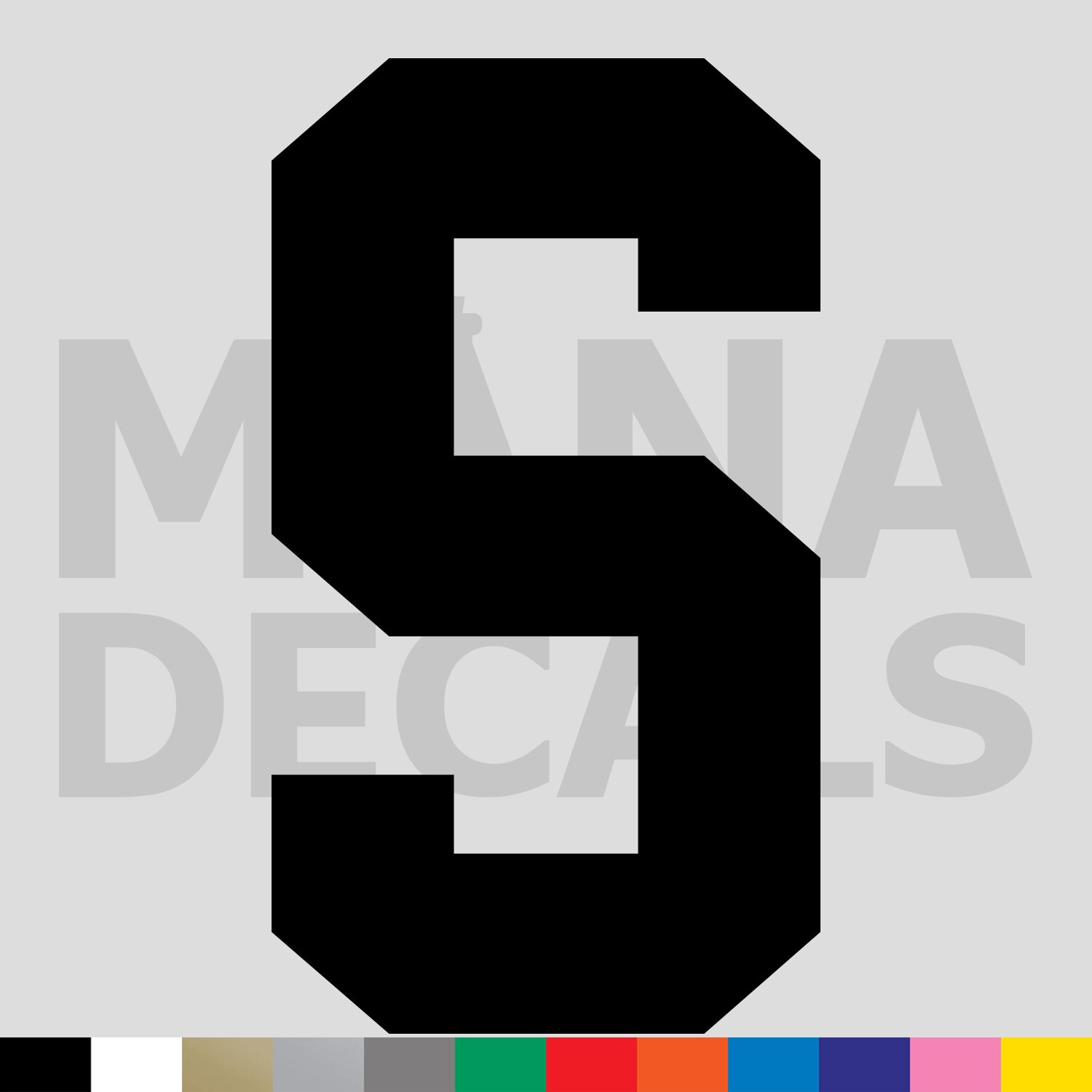 Jersey Letter S Vinyl Die Cut Decal Sticker – Sport Athlete Alphabet Text