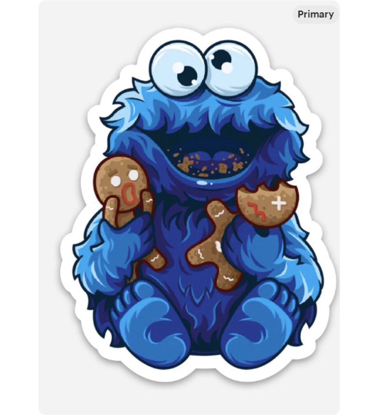 3” Cookie Monster Sesame Street Sticker Vinyl Decal Matte Finish