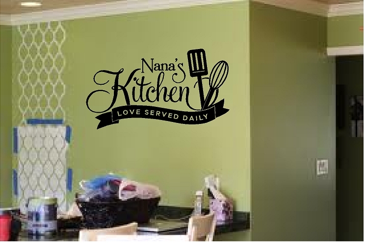 Nana's Kitchen Vinyl Decal Home Décor 13" x 23"