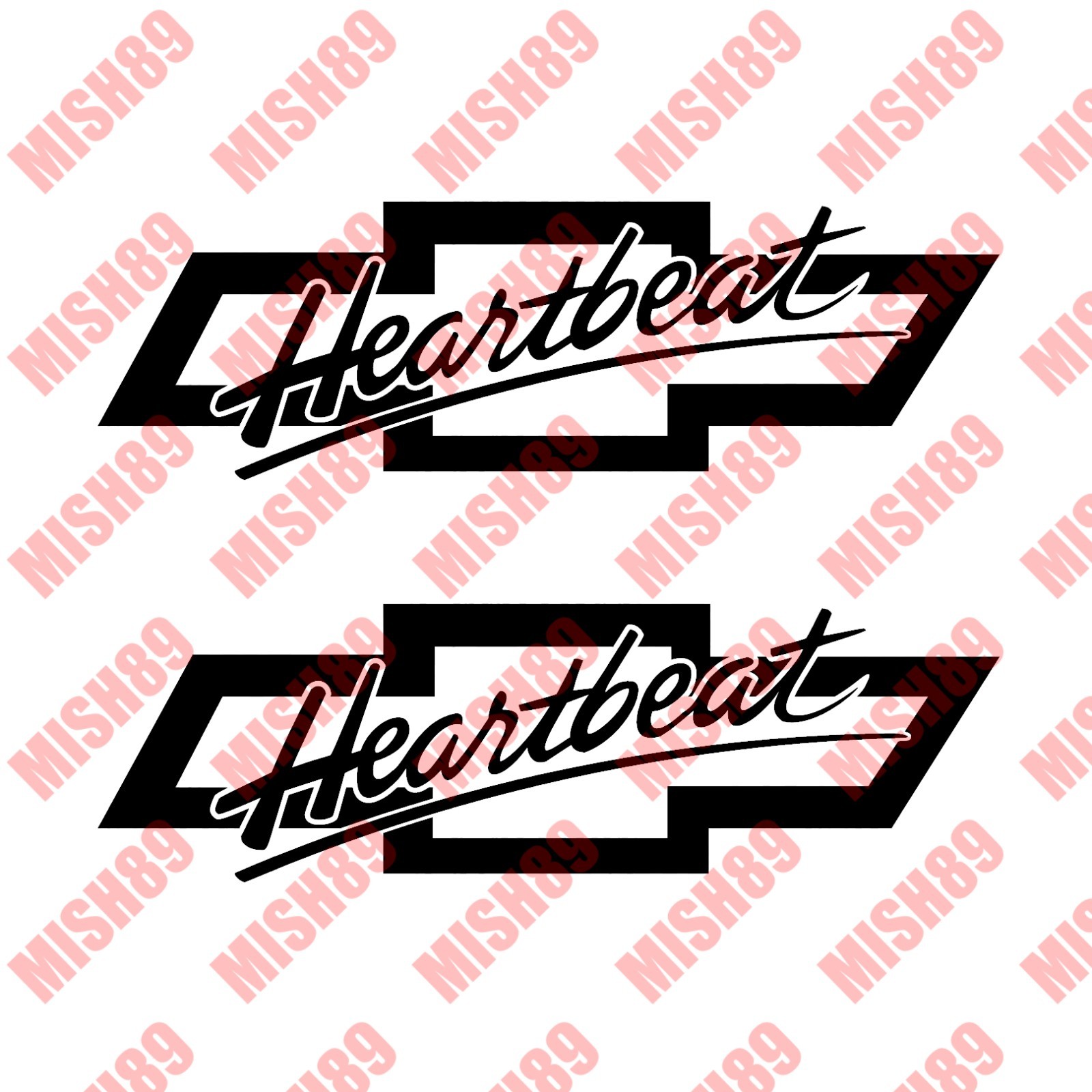Chevy Heartbeat of America Decal Vinyl Sticker Ford Truck CHEVROLET – Any Size