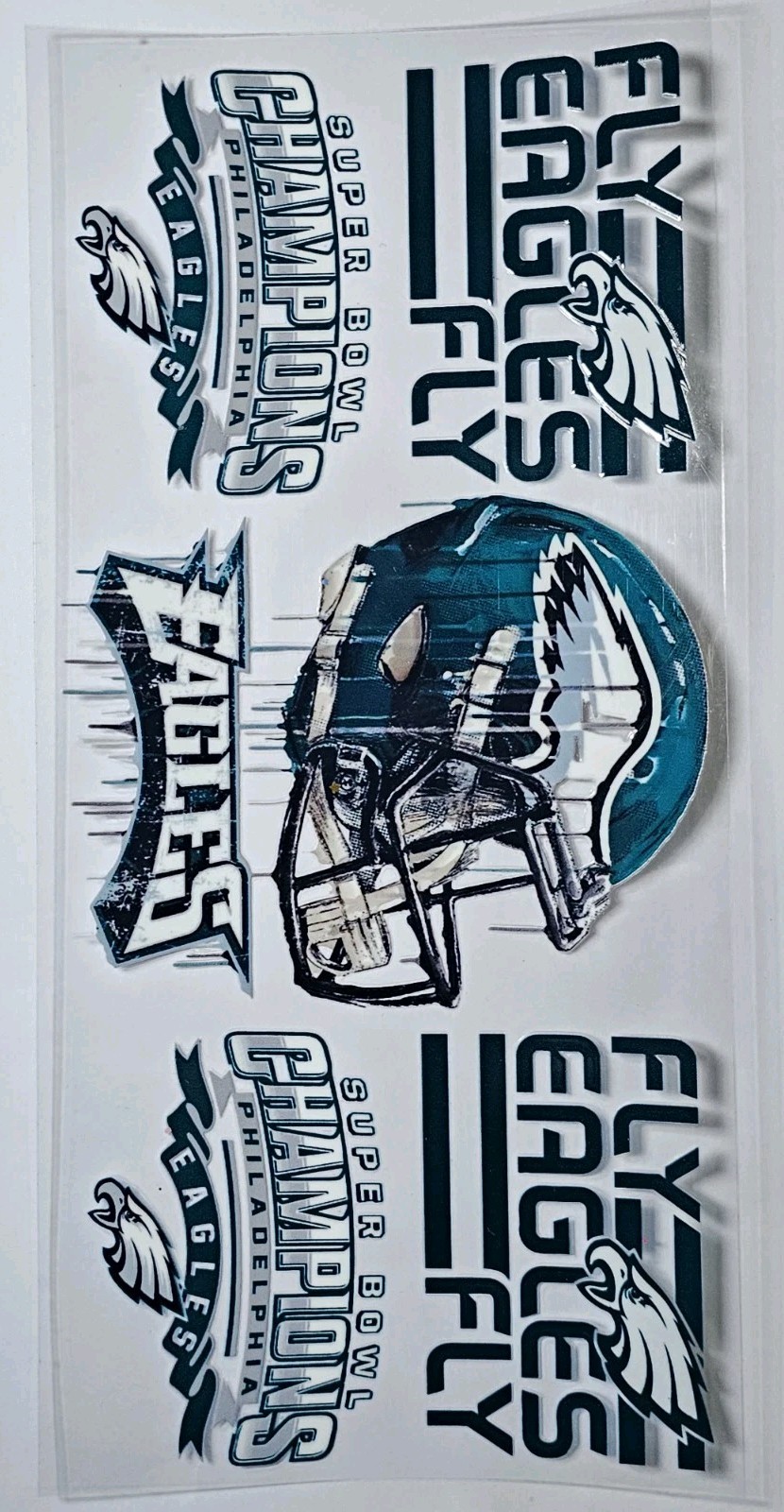 Eagles Football Transfer Sticker Wrap Tumbler UVDTF BUY 10+ GET COMBINED SHIP