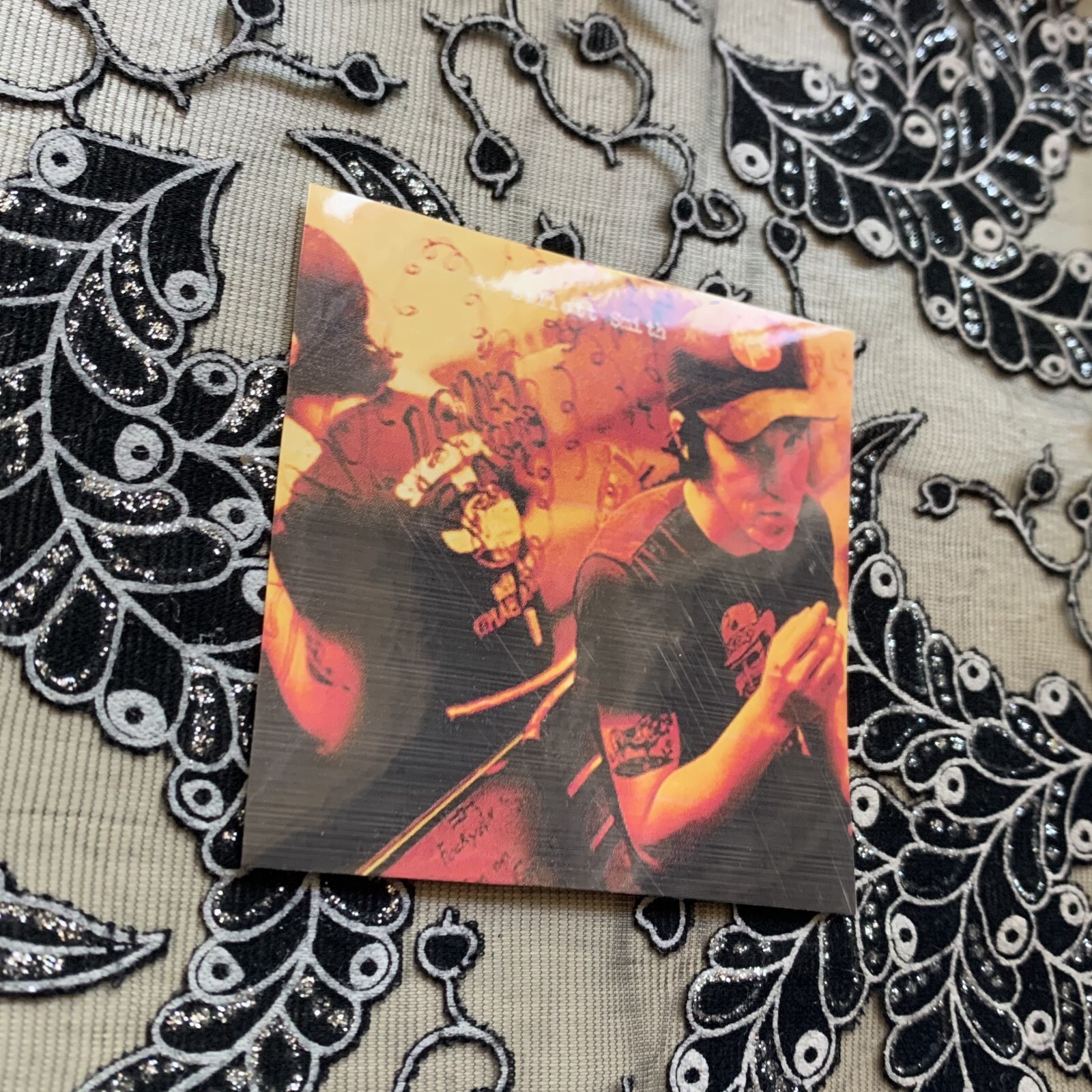 elliot smith album vinyl sticker, holographic waterproof decal