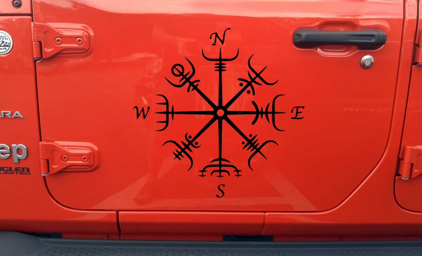Asatru Vegvisir Viking Compass Vinyl Sticker Decal Norse Nordic Protection Symbo