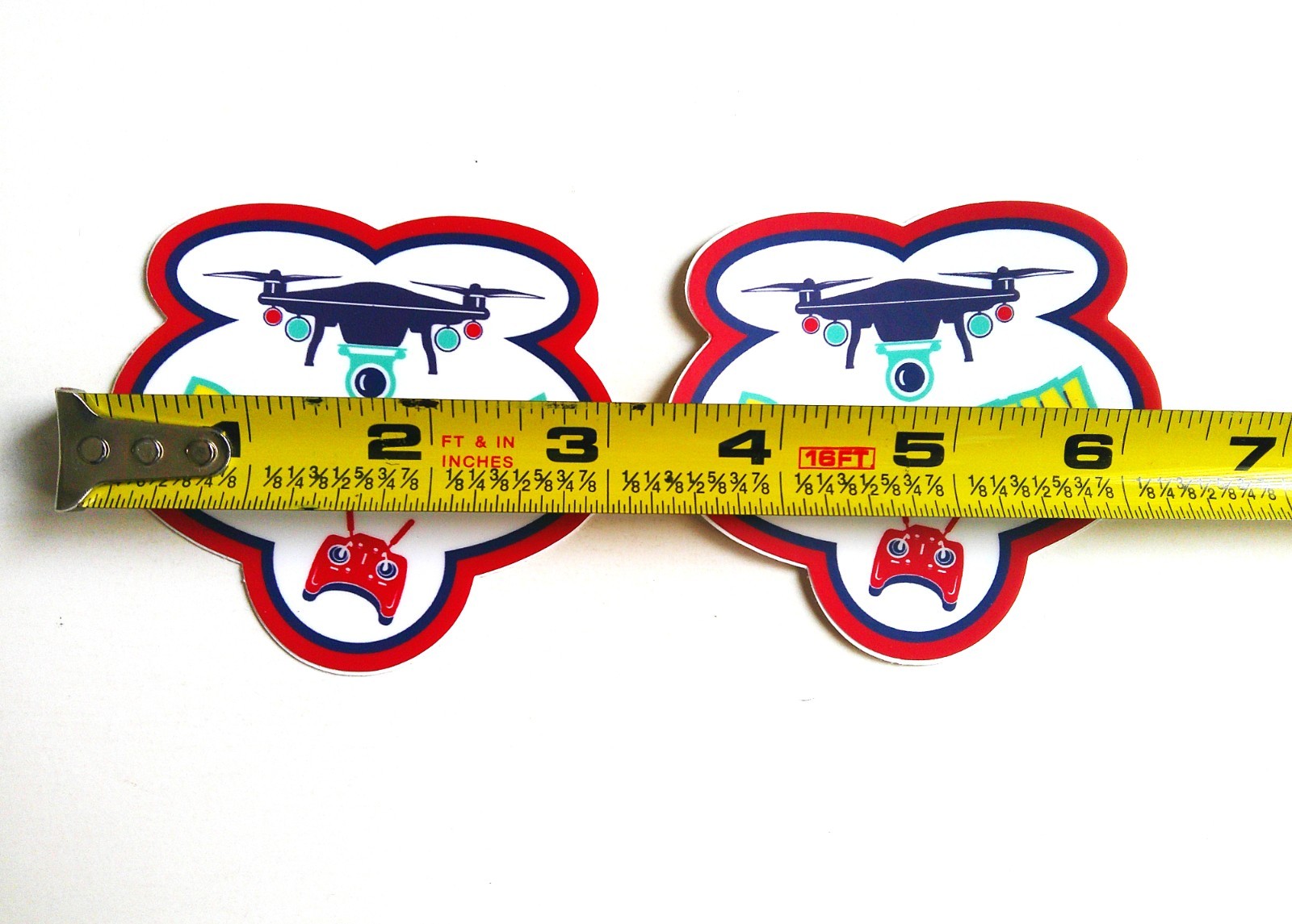6 Fun Drone Stickers Die Cut 3" Vinyl 2 of each Design Self Adhesive