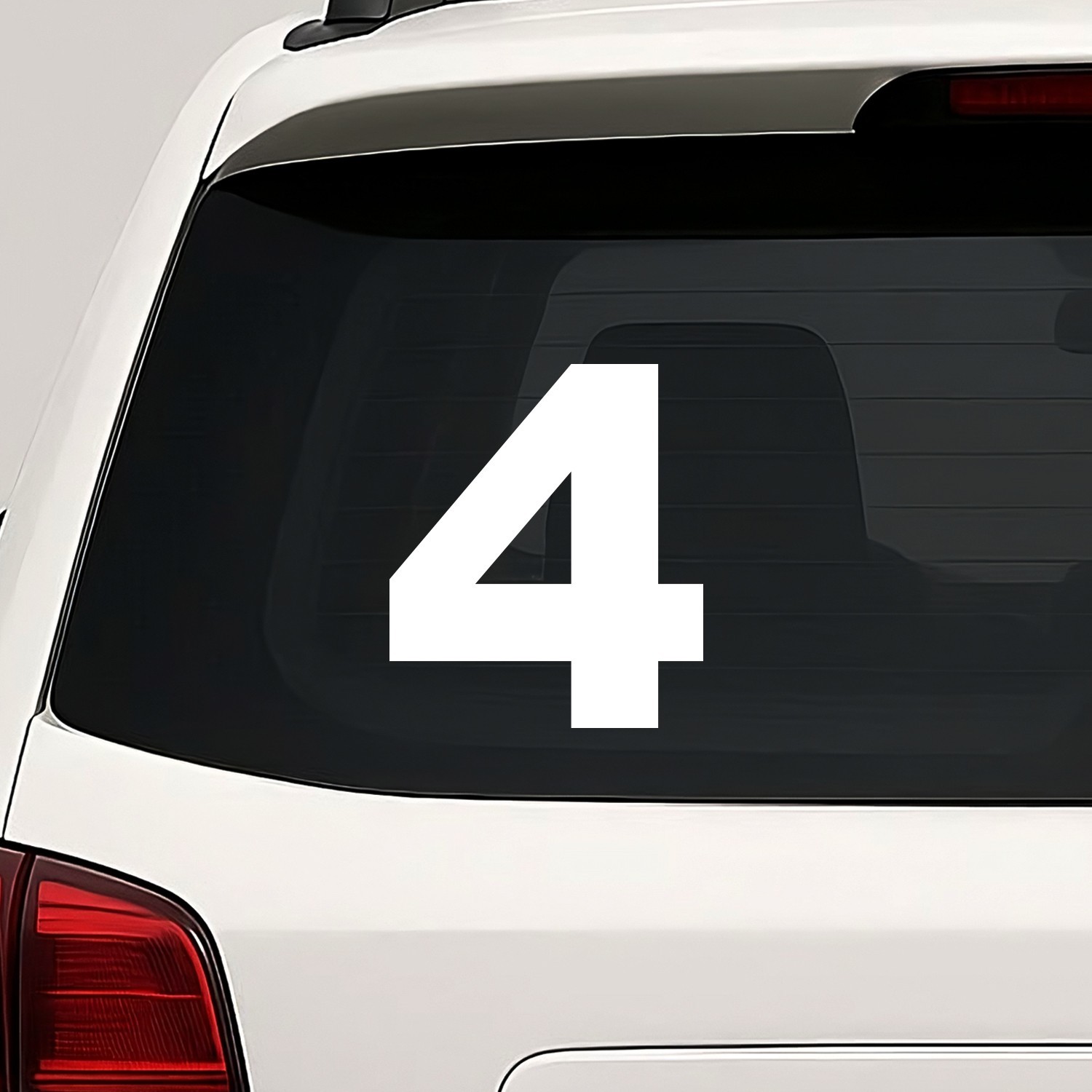 Number Four 4 Vinyl Die Cut Decal Sticker