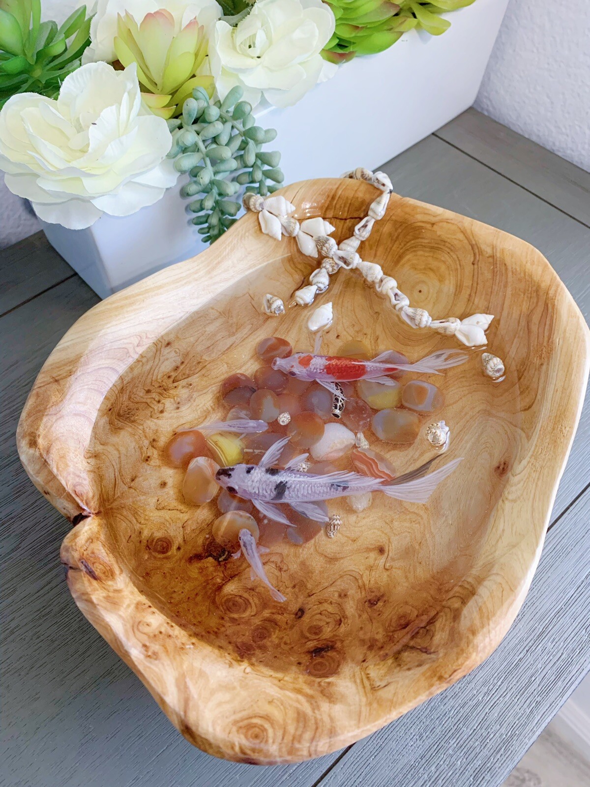 Hand Painting Resin Fish Art- Kois-3D Hand Painting Art