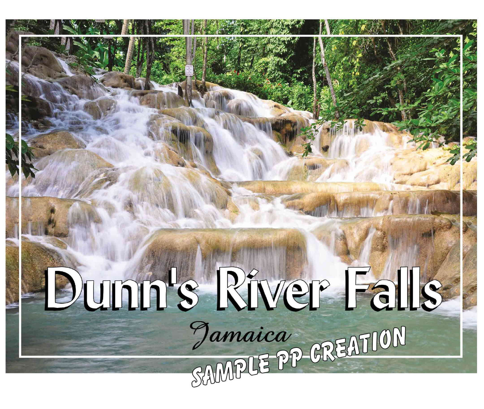 DUNN'S RIVER FALLS JAMAICA photo fridge MAGNET 4 X 3 inches TRAVEL