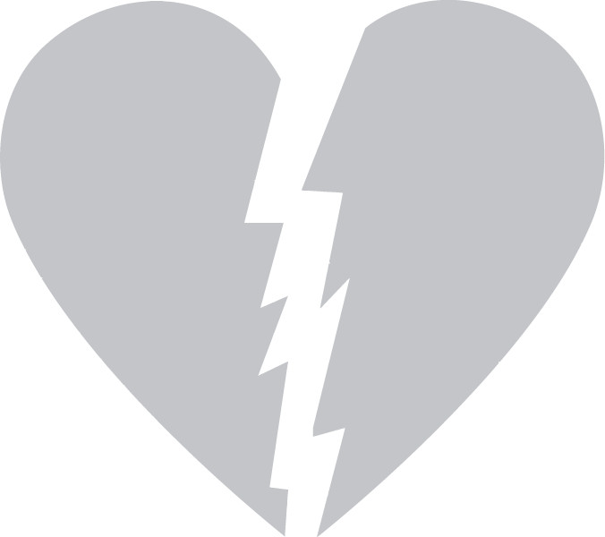 Broken Heart Love Multiple Colors Die Cut Vinyl Decal Made in USA