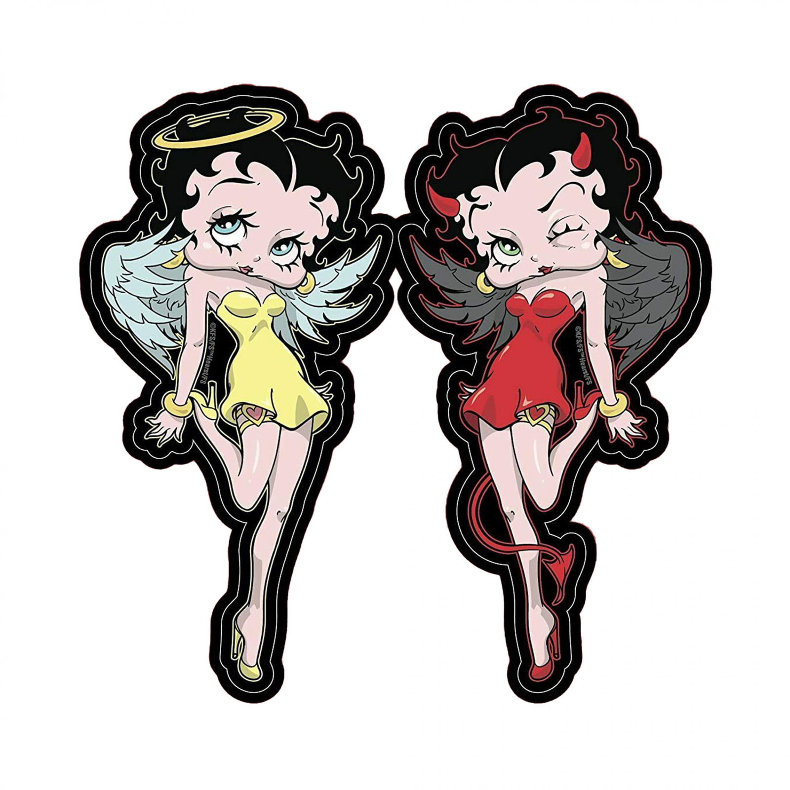 Betty Boop Angel and Devil Car Emblem Multi-Color