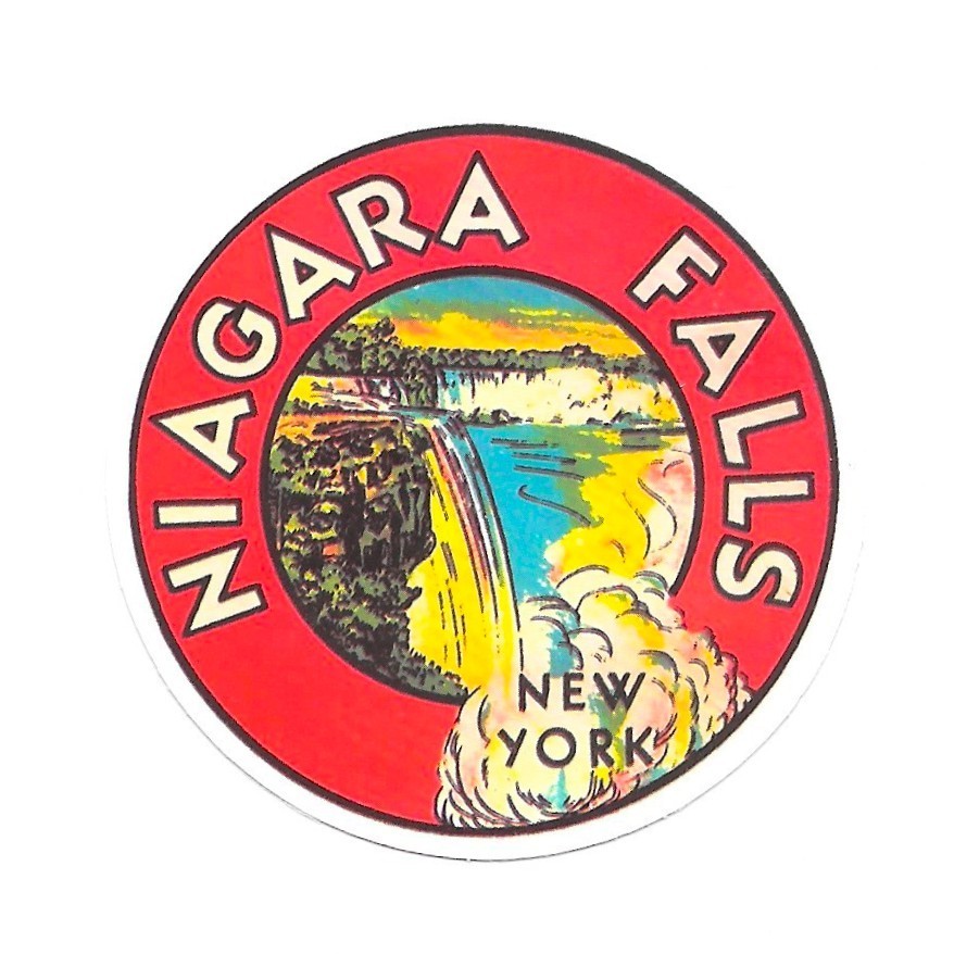 Niagara Falls Vinyl Sticker New York Travel Souvenir Waterfall Journal Art