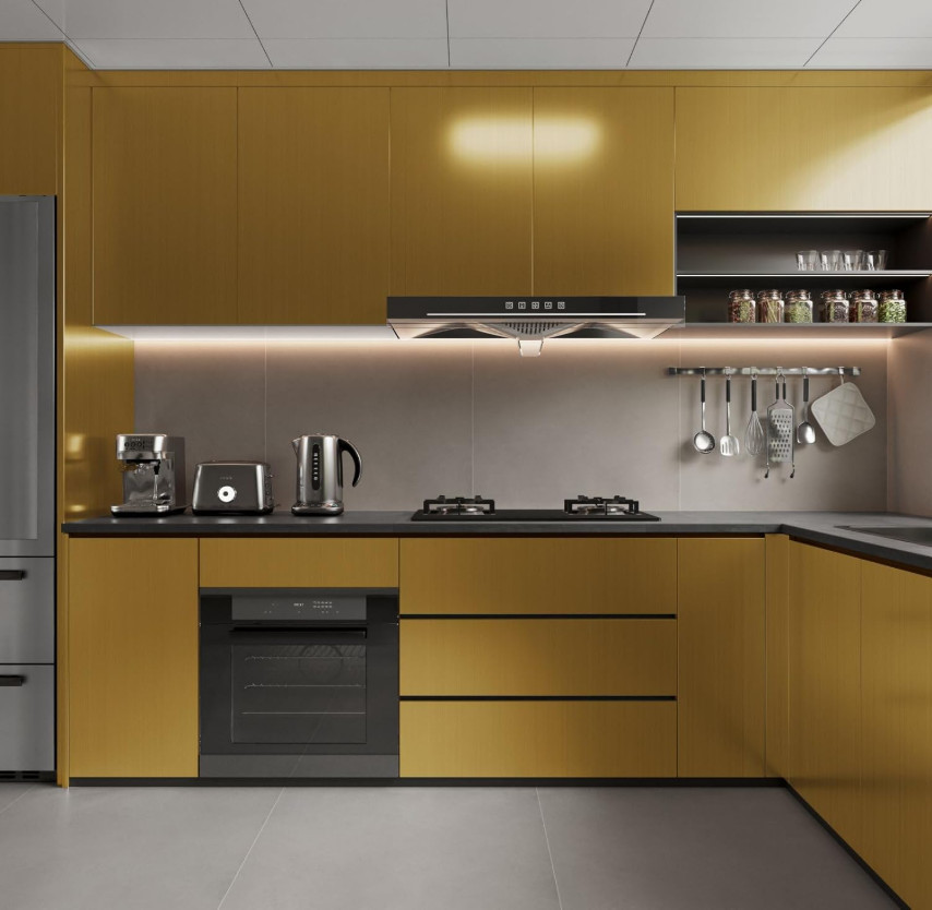 Brushed Silver Gold Wall Sticker – Self Adhesive Waterproof Oil Proof Kitchen