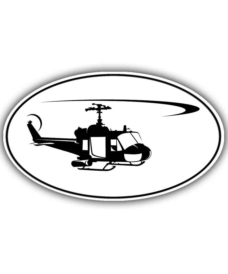 Huey Helicopter Decal UH1 Chopper Vietnam War Truck USA Military Sticker Army