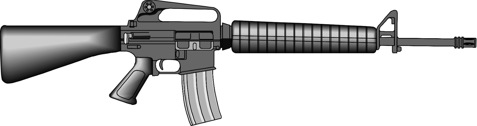 M16 sticker gun weatherproof bumper vinyl decal