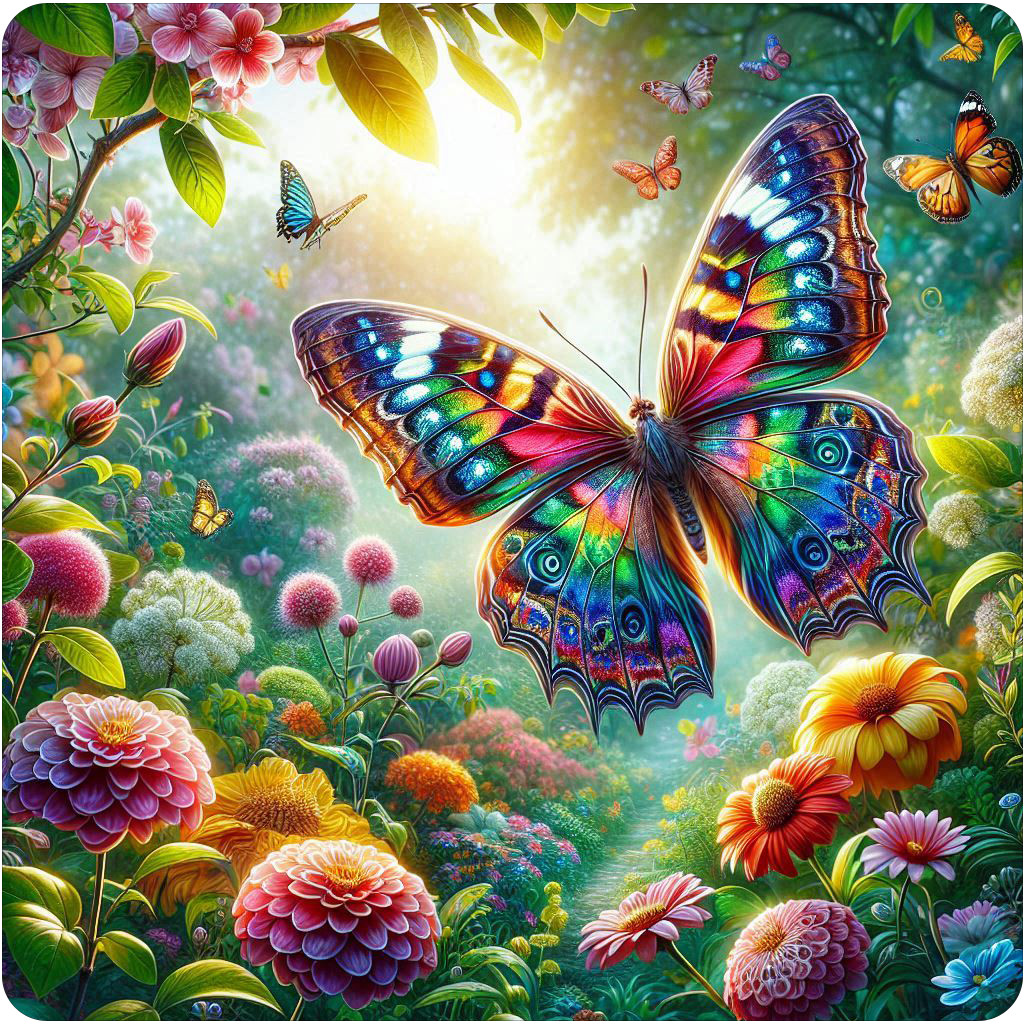 Beautiful Colorful Butterfly 100% waterproof vinyl sticker decal – many sizes