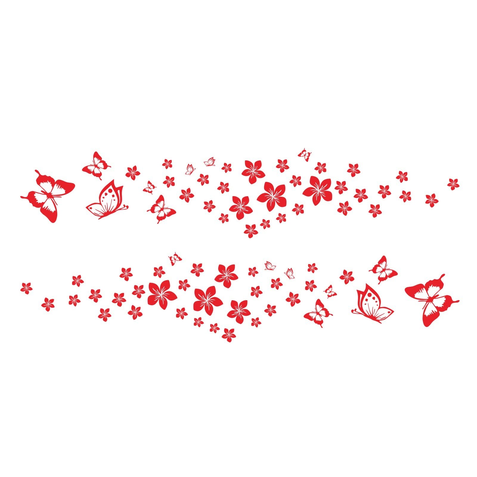 Butterfly Flower Car Sticker Decal Waterproof DIY Vinyl for Cars & Laptops