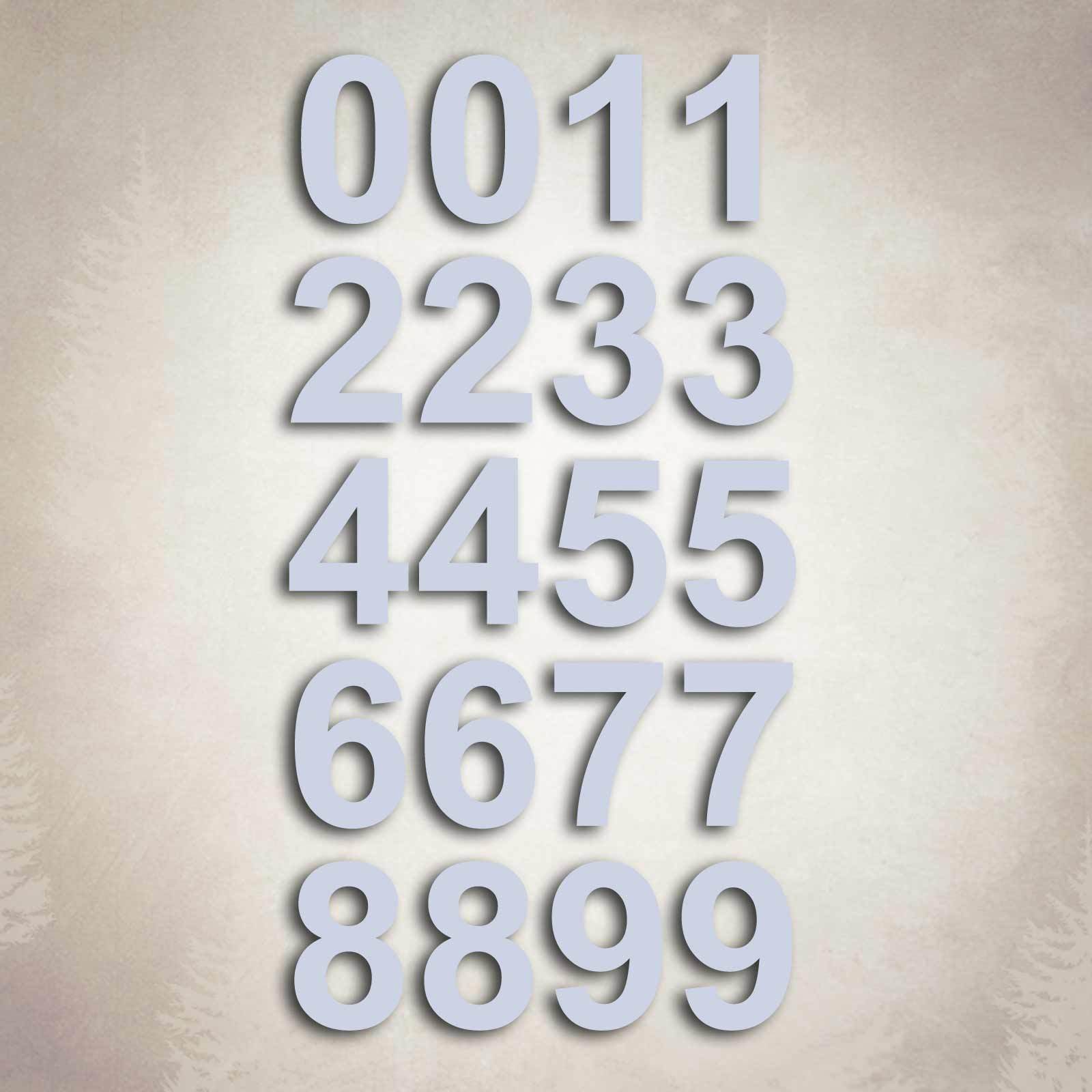 Silver Vinyl Custom Number Decal Sheet Mailbox Address Boat Sticker Kit