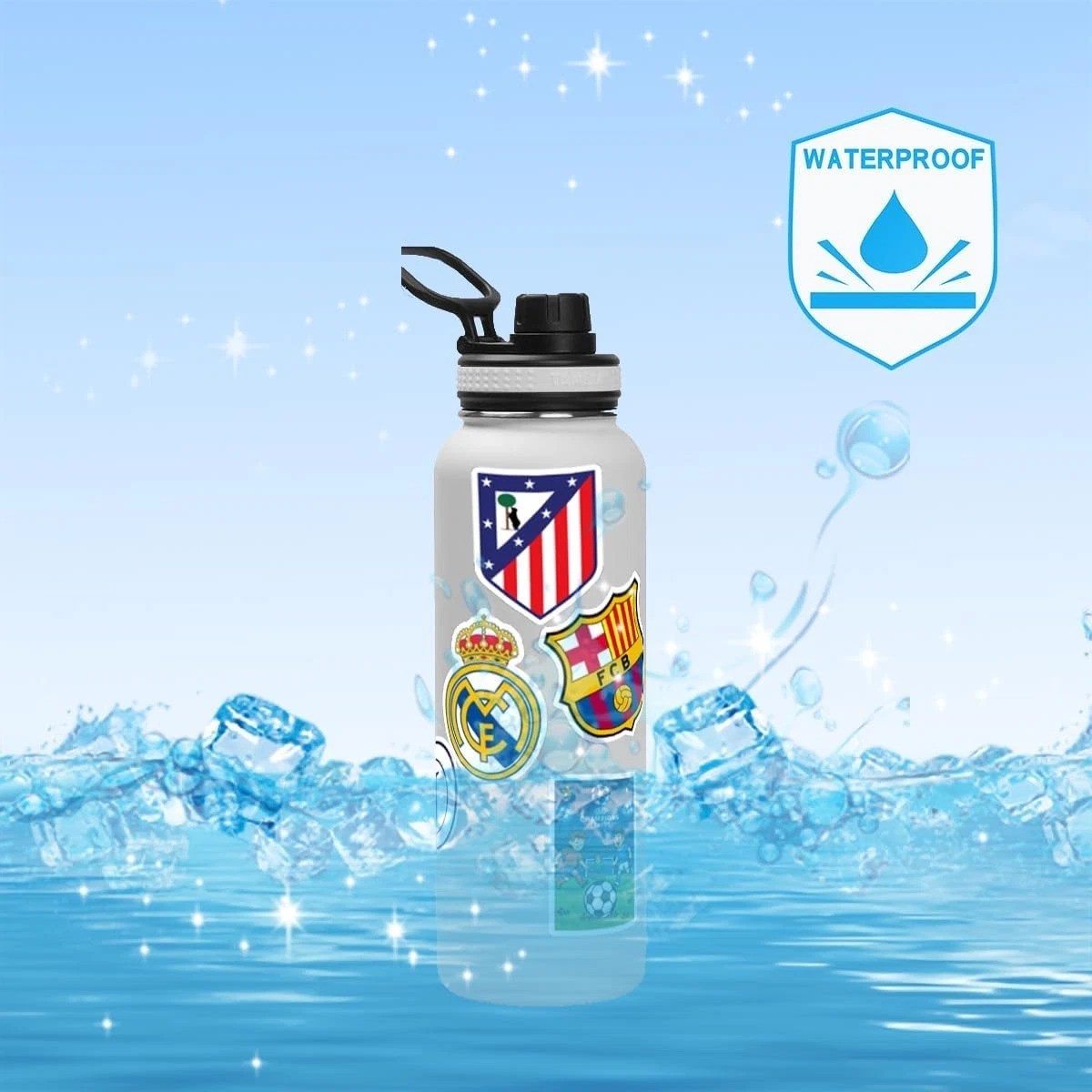 105 Vinyl PVC Soccer Stickers – Perfect for Laptops Water Bottles and Gifts