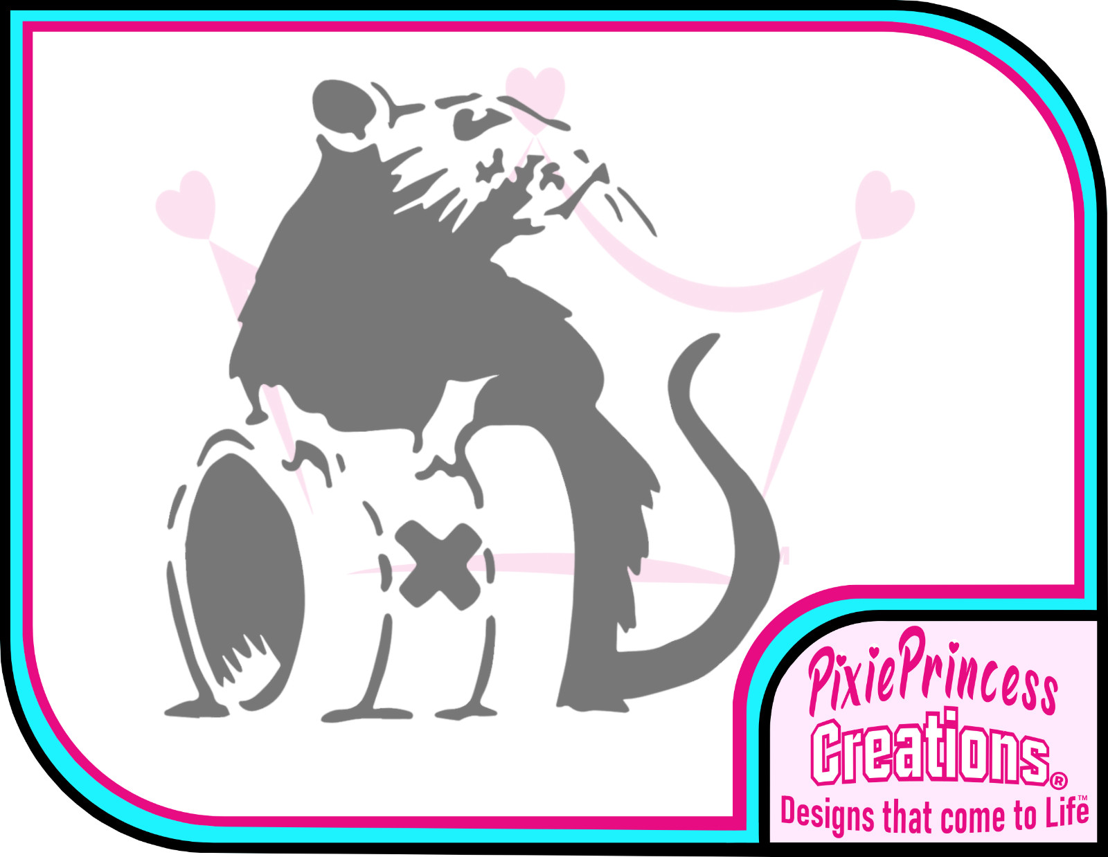 Banksy Rat Waste A Vinyl Sticker Wall Art Poster Car Van Home Decor Room Decal