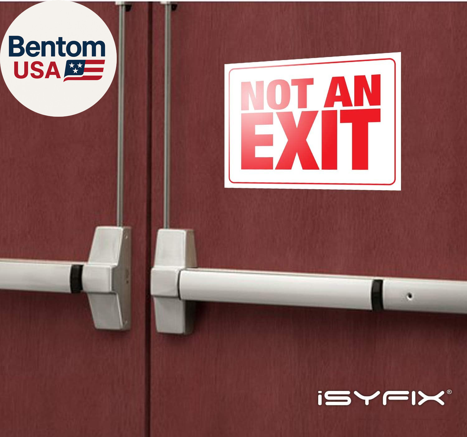 Not an Exit Stickers – 2 Pack 10X7 Inch – Premium Self-Adhesive Vinyl, Laminated