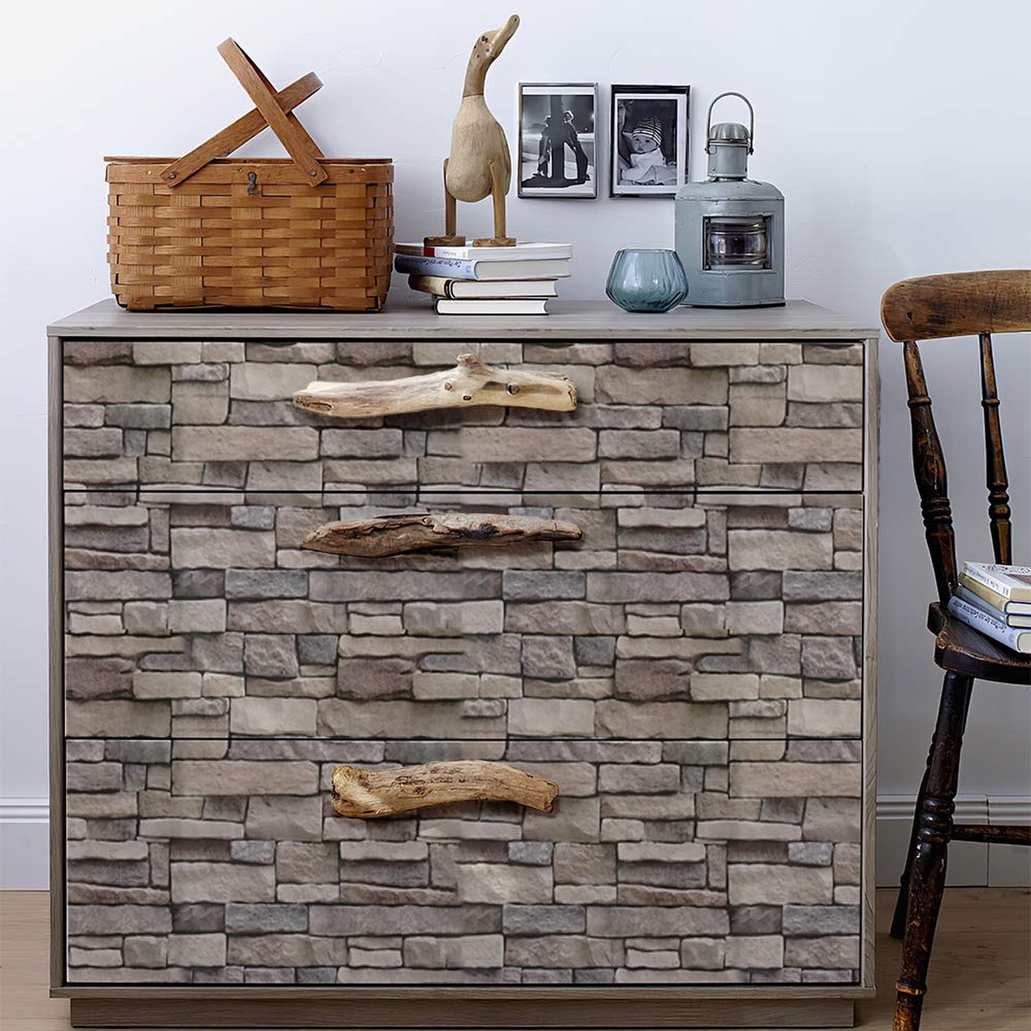 Ohmywor Stone Wallpaper Peel and Stick Brick Wallpaper Self-Adhesive 17.71"x …