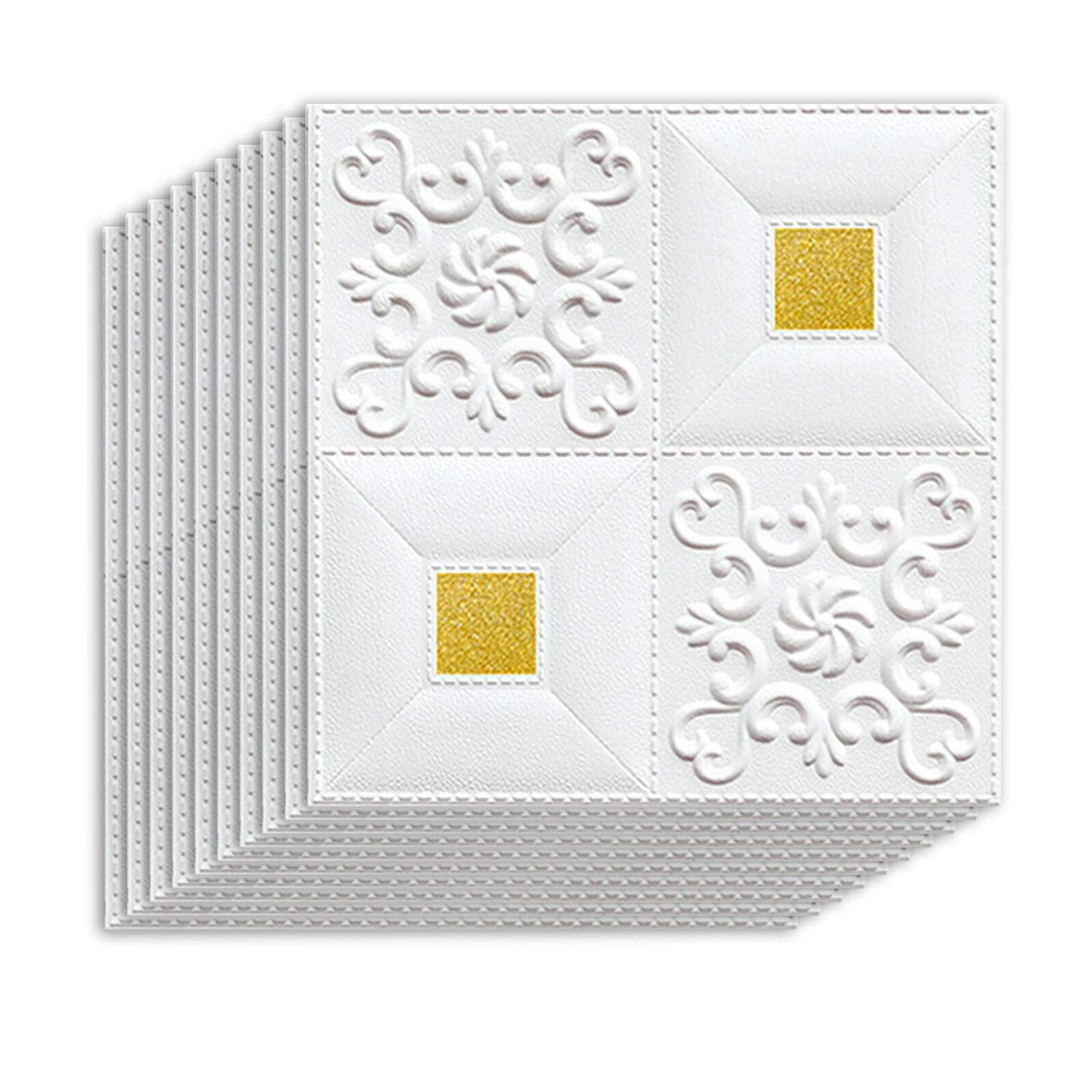 Self-adhesive Tile Brick Sticker Waterproof Foam Wallpaper 3D Wall Panels 10Pcs