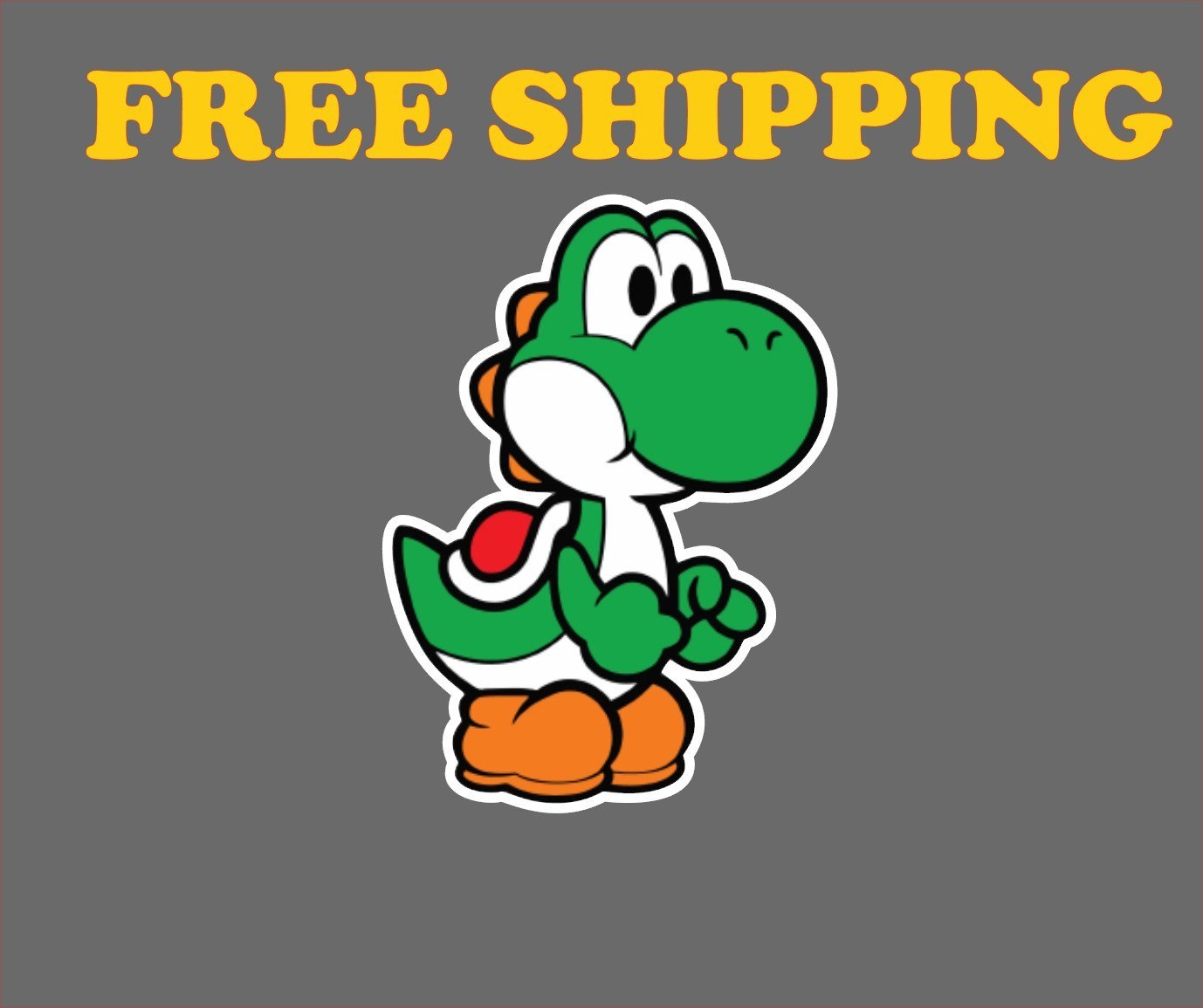 Yoshi Vinyl Sticker – Super Mario Bros – Nintendo -Luigi – Toad- Cartoon 3.75in