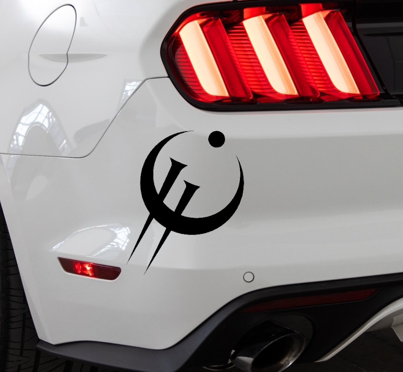 Zinc Metal Mistborn Indoor/Outdoor Vinyl Decal Matte Black/White