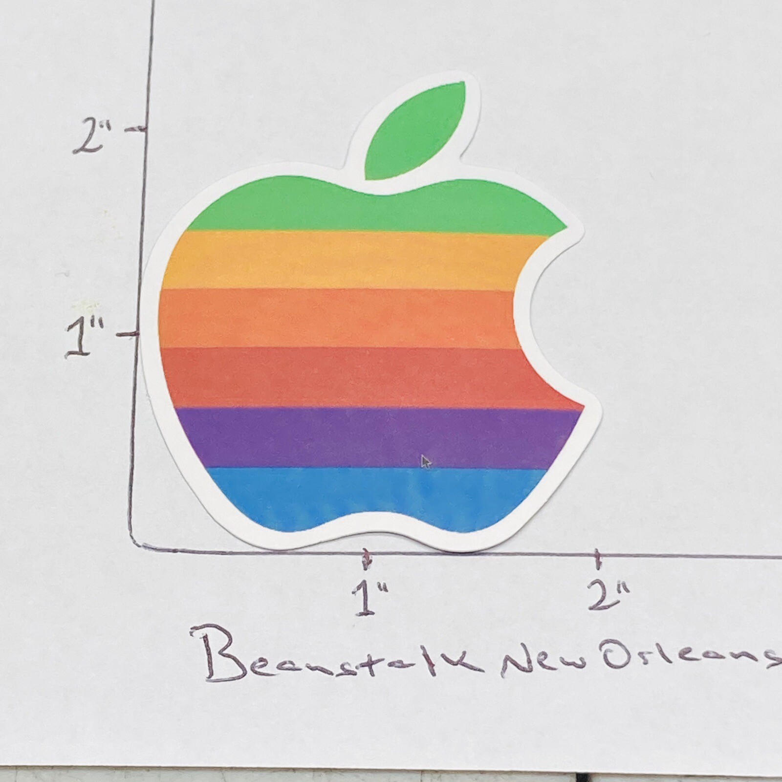 APPLE 2 II Mac Macintosh Logo Humor Skateboard Laptop Vinyl Sticker •w/Tracking‼