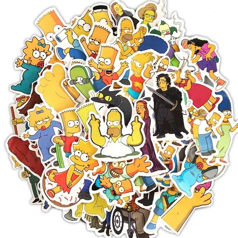 10 Random Stickers The Simpsons Decals Hydro Car Yeti Laptop Car Free Shipping!