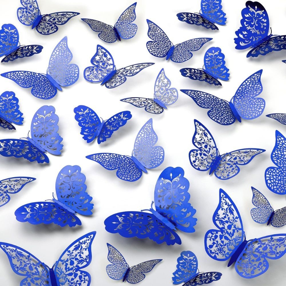3D Butterfly Wall Decor 24/48pcs – DIY Removable Room, Party & Wedding