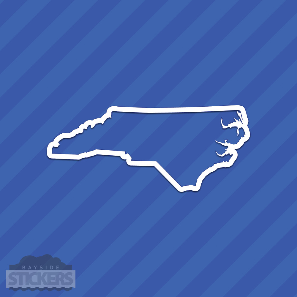 North Carolina NC State Outline Vinyl Decal Sticker