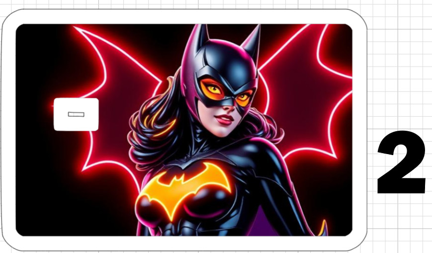 DC Neon Batgirl Supergirl ATM Debit Credit Card Skin Sticker Batman Superman USA