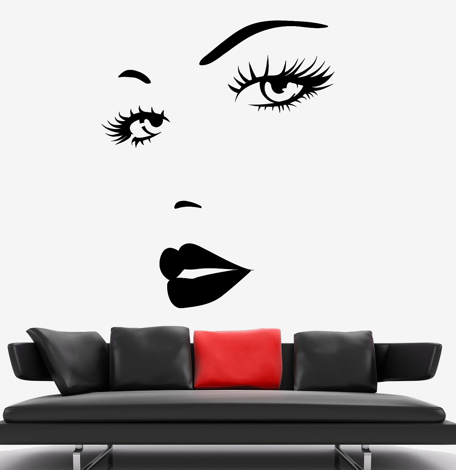 Wall Vinyl Decal Hot Sexy Look Girl Lady Lips Amazing Decor Bedroom z3746