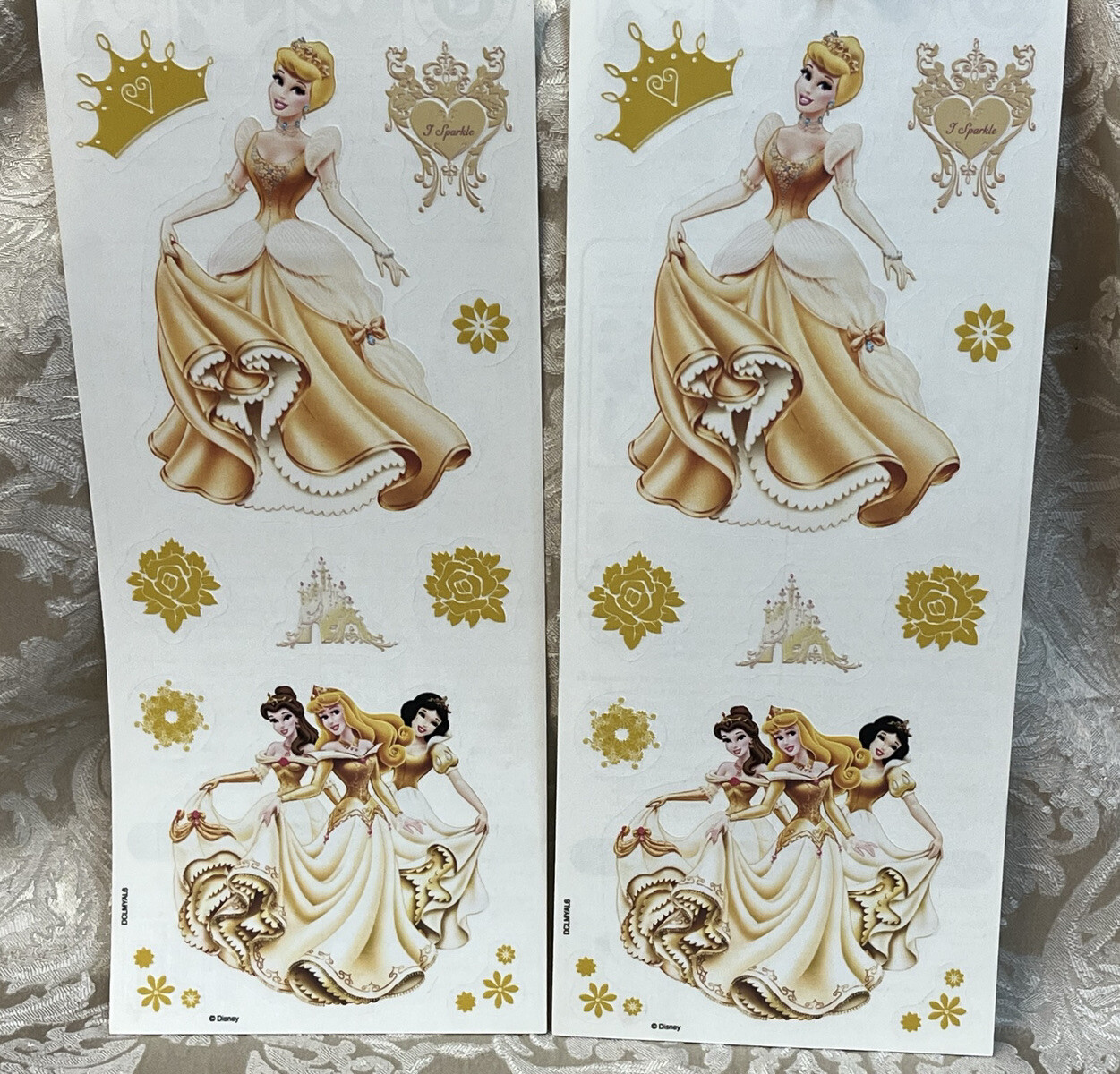 Sandy Lion DISNEY PRINCESS REMOVABLE NON DAMAGE WALL ART DECAL SHEET SET