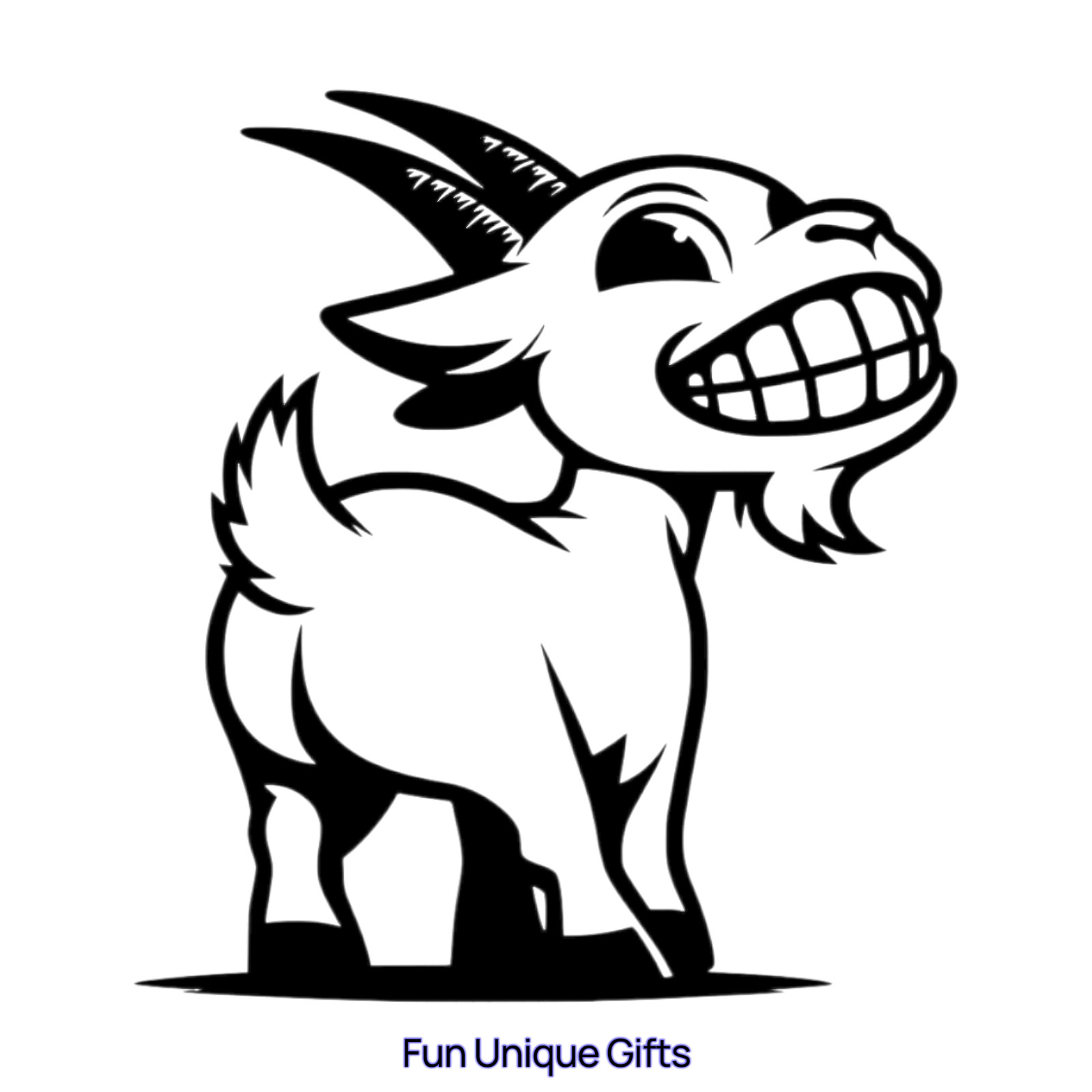 Smiling Goat Funny Vinyl Decal Sticker -Multiple Colors & Sizes- SHIPS FREE!