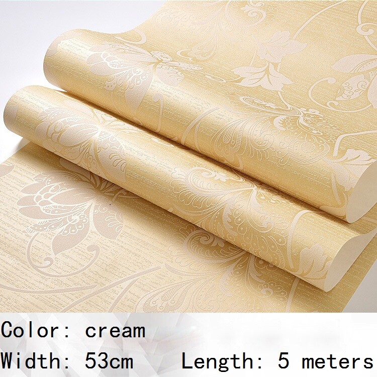 5M Wallpaper Self-adhesive Wall Sticker Decor Embossed Textured Floral Home Arts