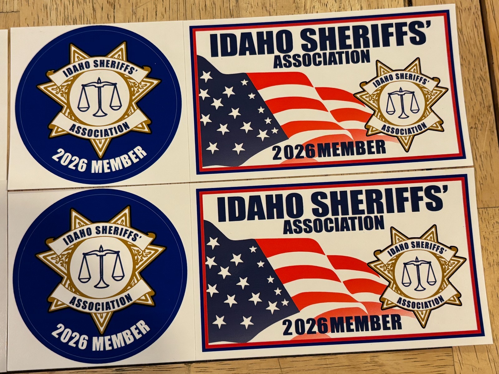 Idaho Sheriff's Association & Law Enforcement Police Support Bumper Stickers