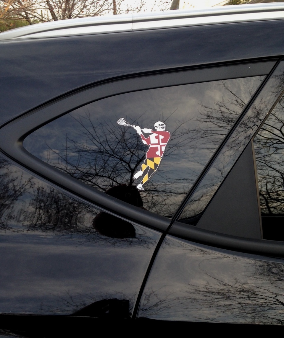 Maryland Lacrosse Decal Sticker Car Boy's Men's Girl's Women's LAX MD Flag NCAA
