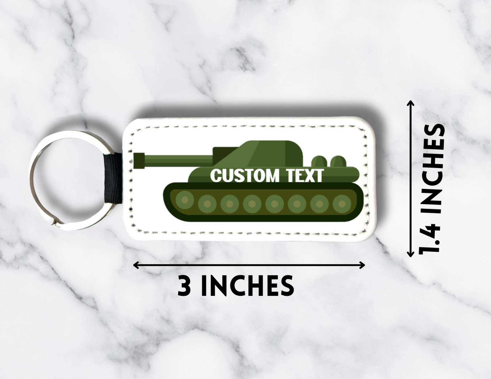 Custom Military Tank Keychain – Army Style Gift for Kids, Boys, Men