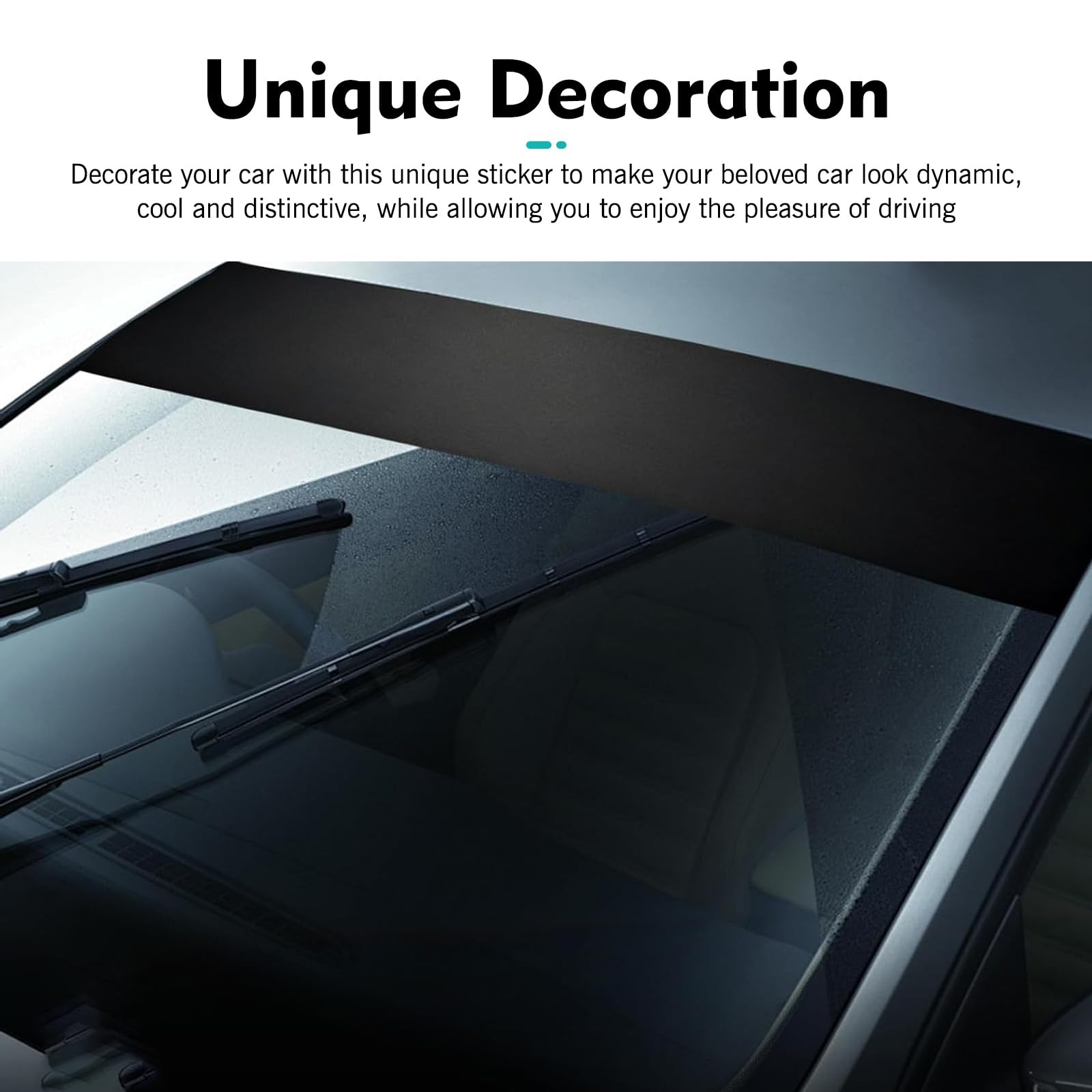 Car Windshield Tint Strip, Matte Waterproof Self-Adhesive Sun Visor Sticker, …
