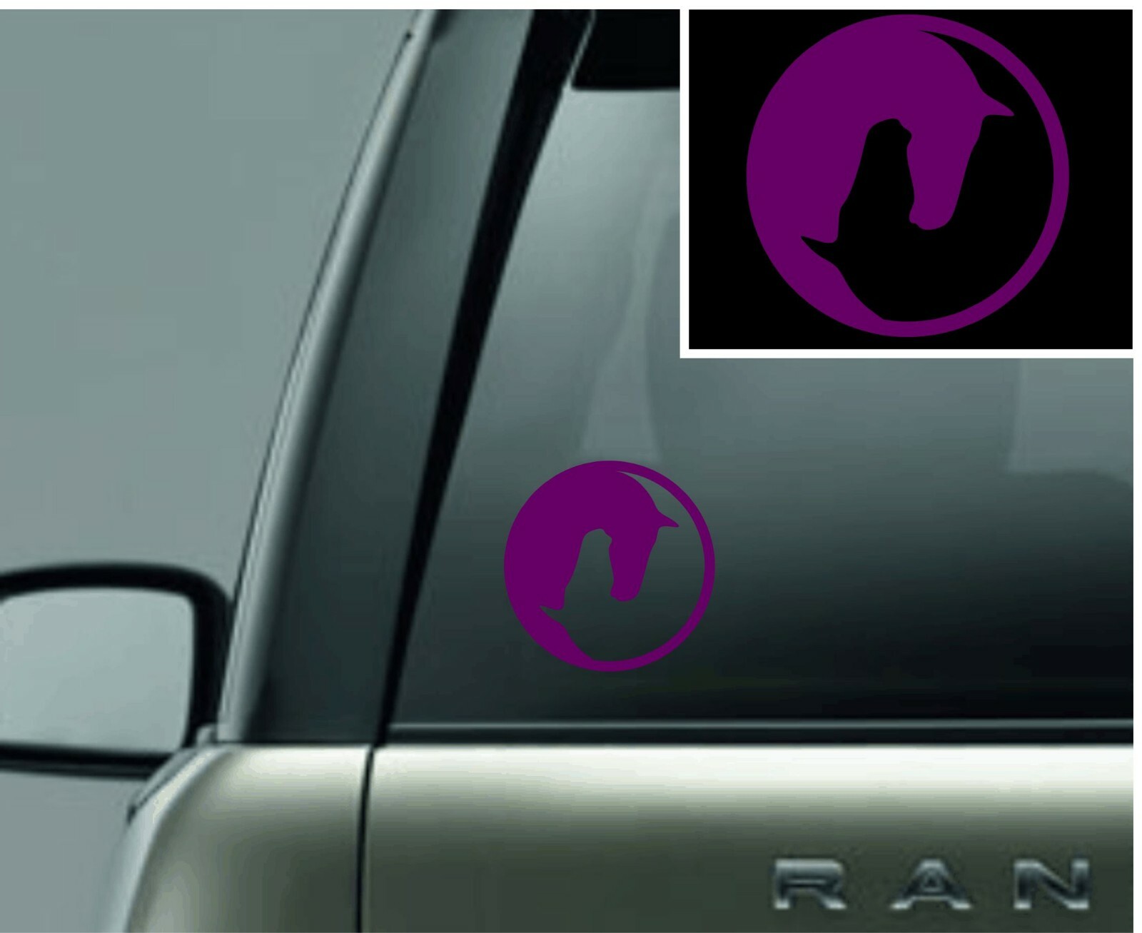Yin Yang Horse Vinyl Decal Sticker Car Truck Window Yeti Tablet Laptop Trailer