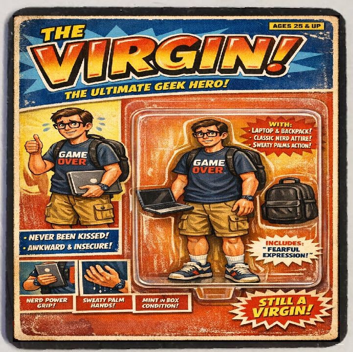 Action Figure Funny Virgin Refrigerator Magnet M289
