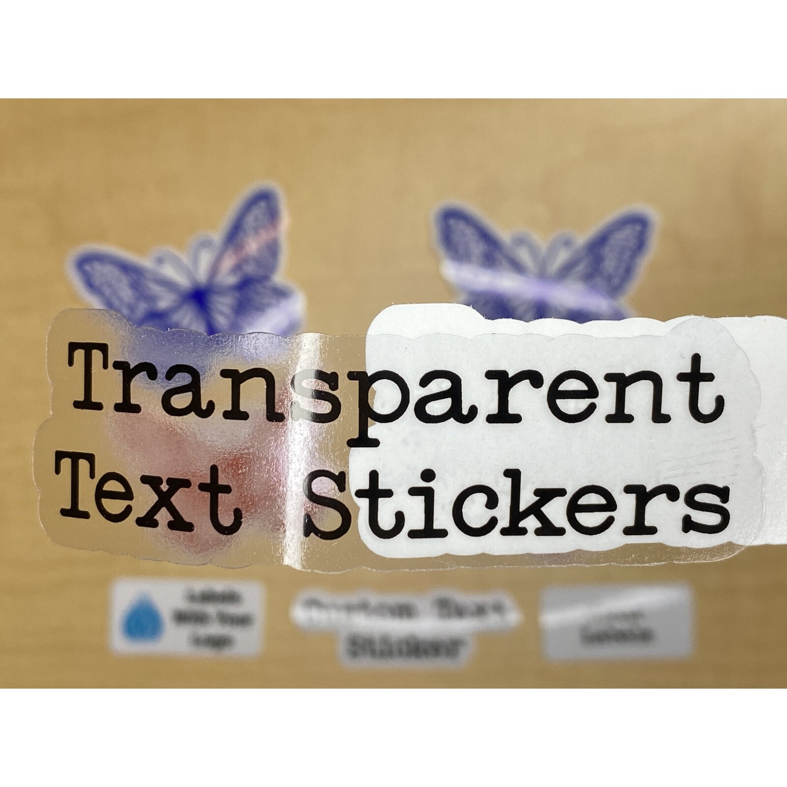 Clear Custom Text Sticker | Build Your Own Transparent Vinyl Sticker