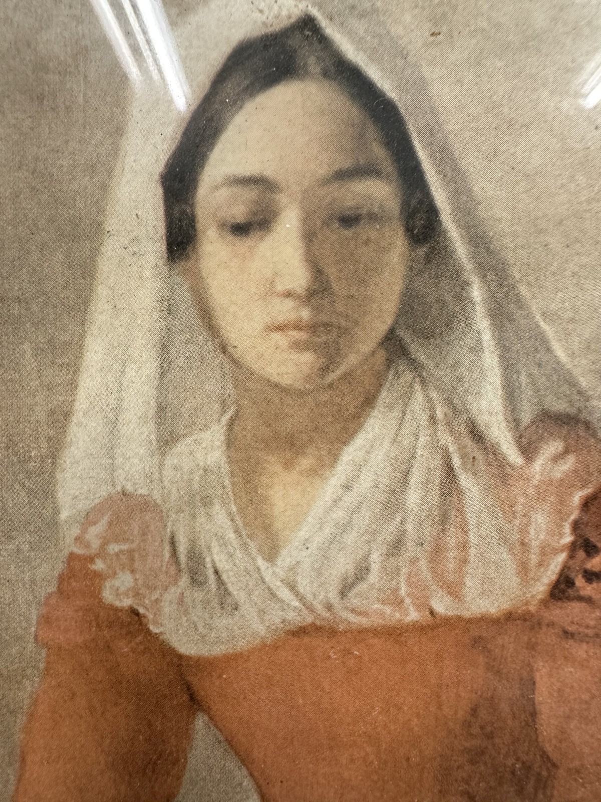 Vintage-inspired Copy Print of Adolph Tidemand's Annunziata with 1920s Frame