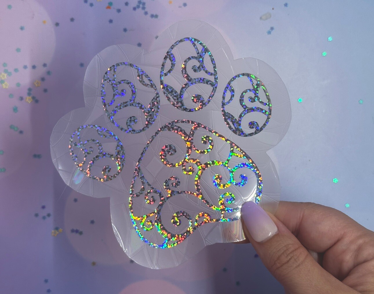 Paw Print Sticker Window Cling Suncatcher Decal Rainbow Maker Prism Reusable