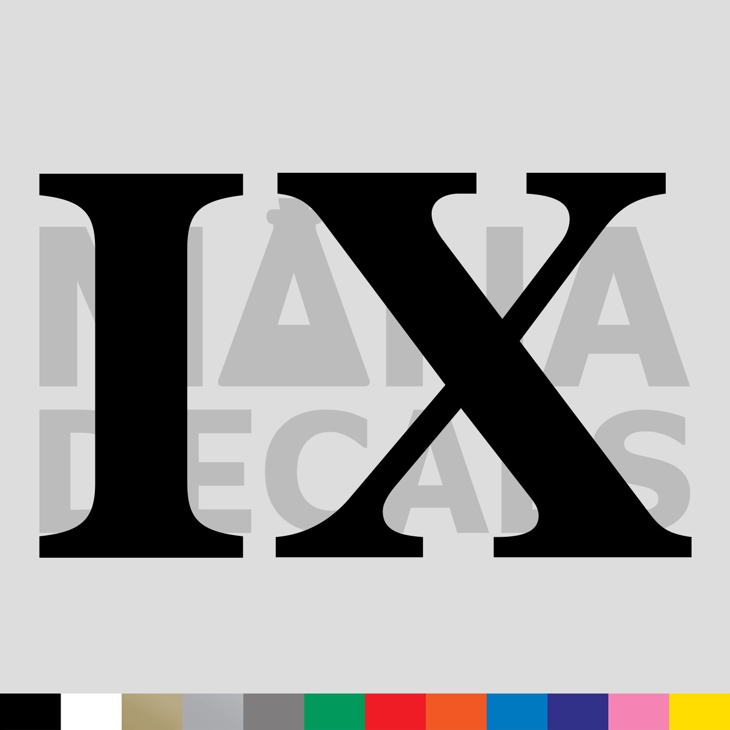 Roman Numeral IX Vinyl Die Cut Decal Sticker – Number 9 Nine