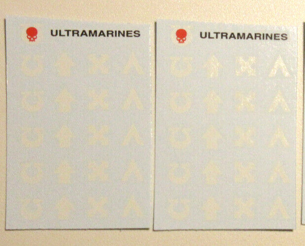 Decals Warhammer 40K Space Marines Ultramarines Transfers